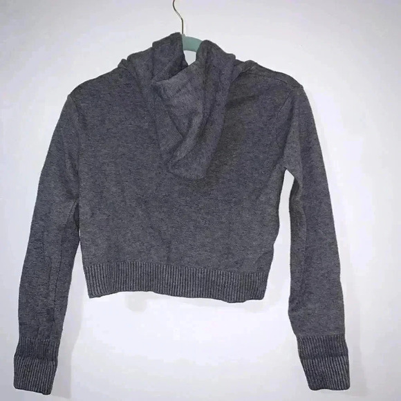 ZARA - WOMEN’S KNIT CROP HOODIE WITH BLING HOODIE STRAPS - SIZE SMALL - Picture 2 of 11